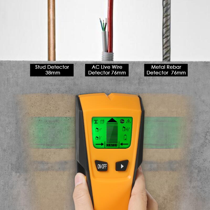 ST250 Metal Detector 3 in 1 Wood Studs Finder Metal Detector Backlight LCD Handheld AC Live Wire Detector Wall Scanner