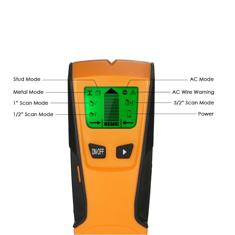 ST250 Metal Detector 3 in 1 Wood Studs Finder Metal Detector Backlight LCD Handheld AC Live Wire Detector Wall Scanner