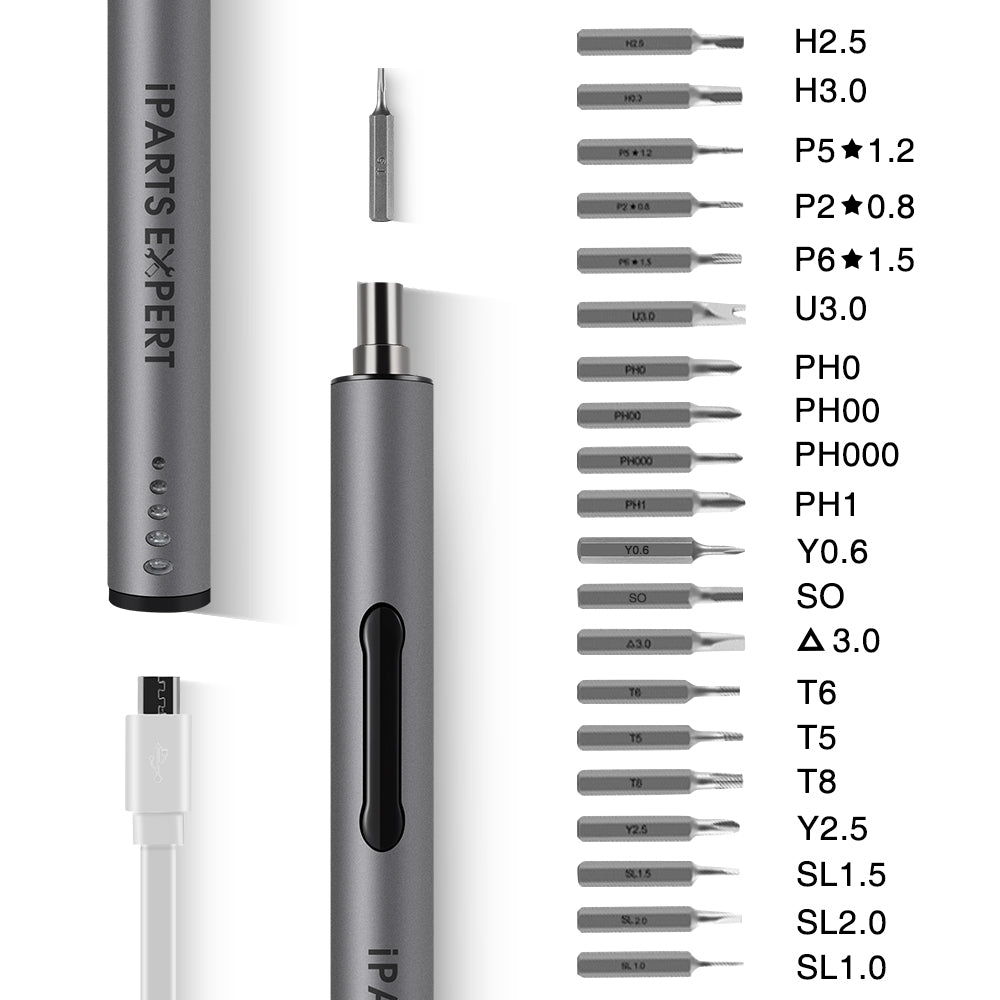 IPARTSEXPERT 20-Bit Electric Screwdriver Kit Precision Repair Screw Hand Tools Set