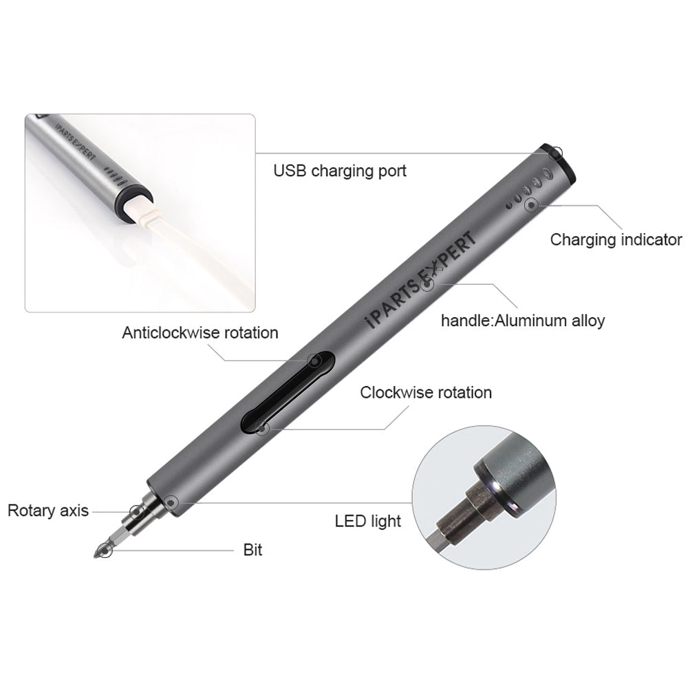 IPARTSEXPERT 20-Bit Electric Screwdriver Kit Precision Repair Screw Hand Tools Set