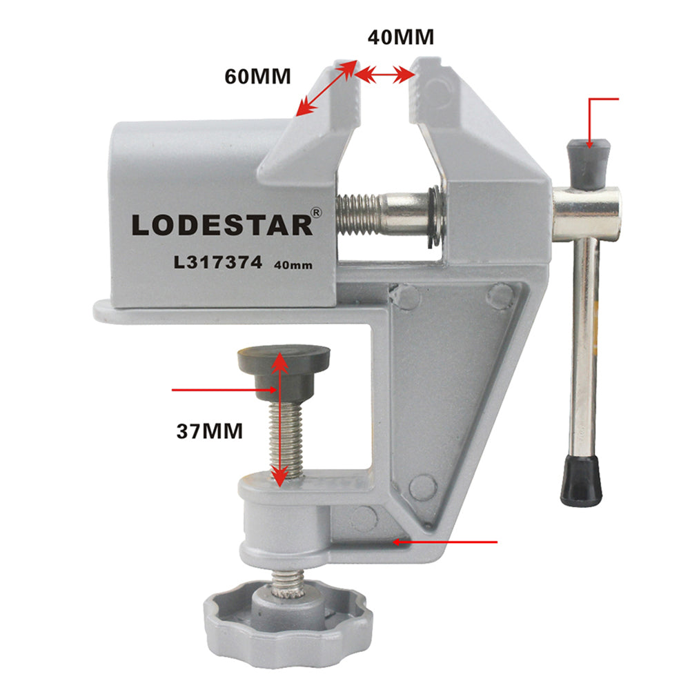 Uniqkart L317374 40mm Die-cast Aluminum Alloy Mini Bench Vice