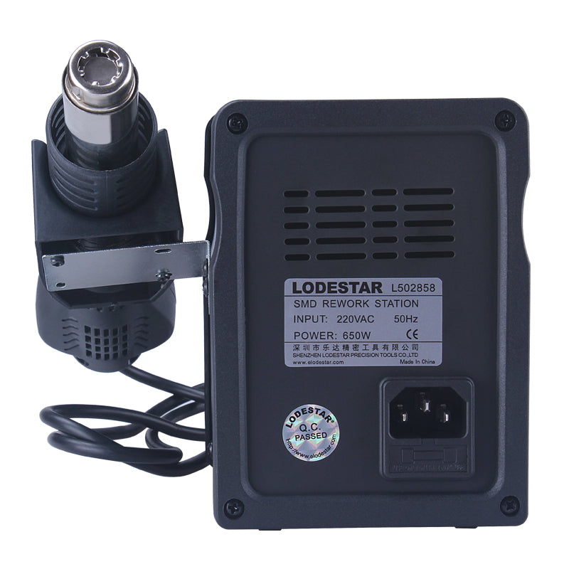 Uniqkart L502858 110/220V Hot Air Gun Desoldering Soldering Rework SMD Station Kit - EU Plug