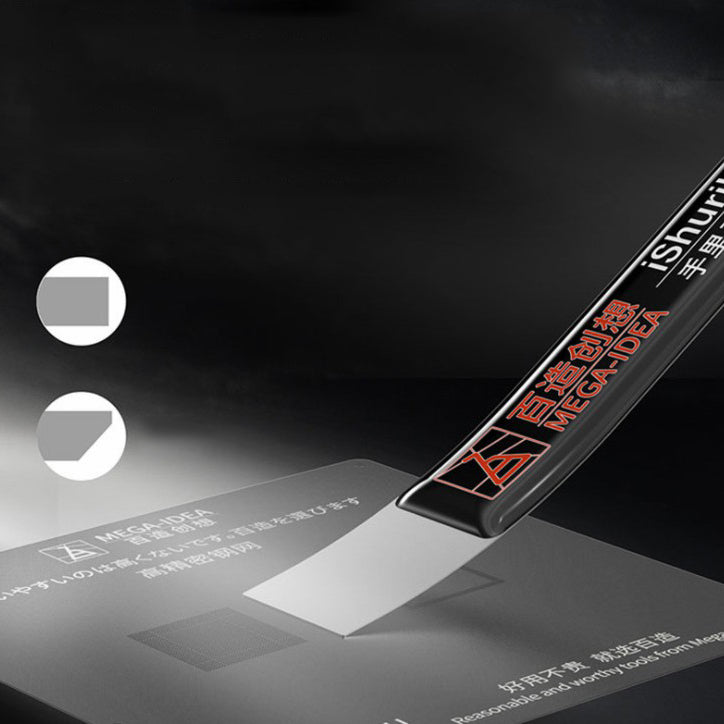 MEGA-IDEA iShuriken BGA Reballing Scraping Tin Knife Scraping Soldering Paste Hand Blade Scraping Knife - Oblique Mouth