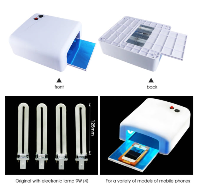 Uniqkart BST-818 Finger UV LED Gel Lamp Nail Dryer Electric Led Nail UV Lamp 220V - EU Plug