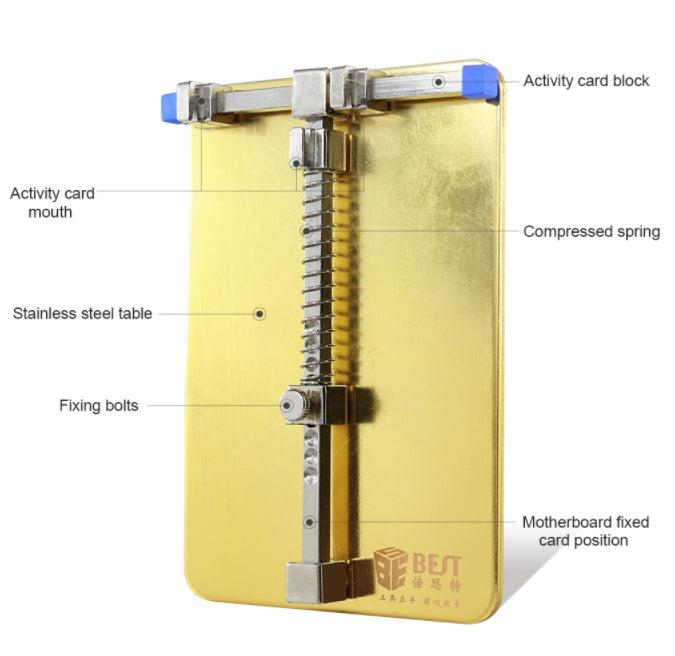 Uniqkart BST-001C DIYFIX Stainless Steel Circuit Board PCB Holder Fixture Work Station for Chip Repair Tools