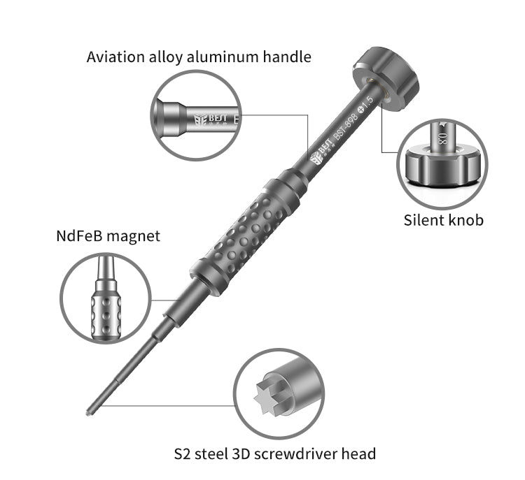 BST-898 Professional Precise Screwdriver Anti-slip Handle - Philips 1.5