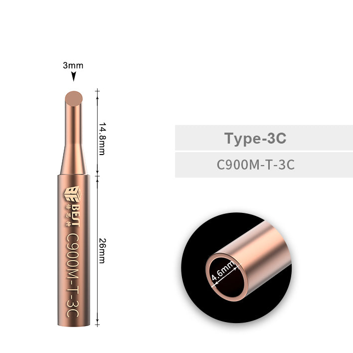 BST-900M-T Professional Pure Copper Soldering Iron Tip - Type-3C