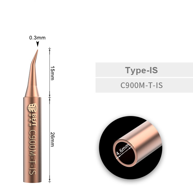 BST-900M-T Professional Pure Copper Soldering Iron Tip - Type-IS