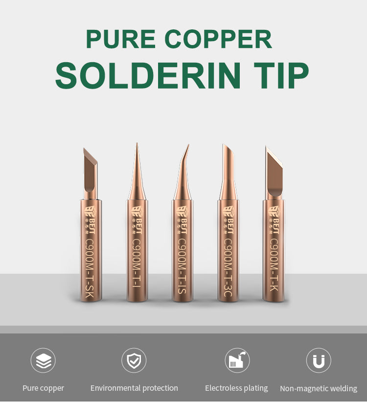 BST-900M-T Professional Pure Copper Soldering Iron Tip - Type-IS