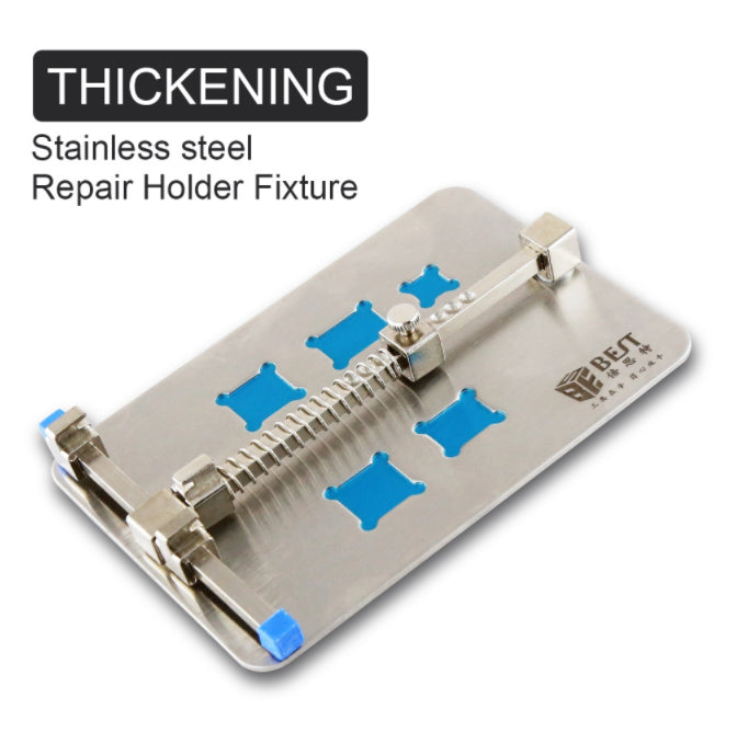 Uniqkart BST-001D Stainless Steel Circuit Board PCB Holder Fixture Work Station for Chip Repair Tools - Silver