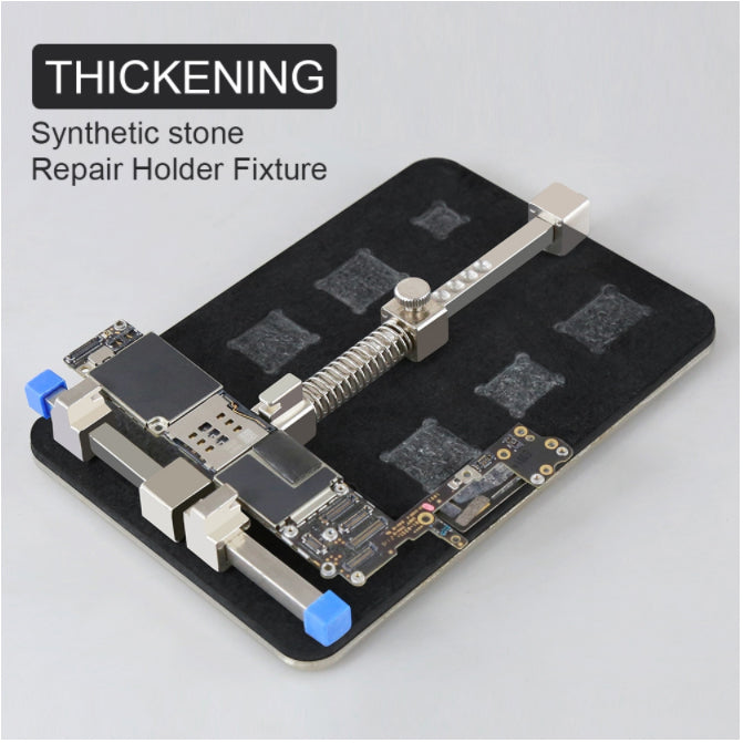 Uniqkart BST-001E Stainless Steel Circuit Board PCB Holder Fixture Work Station for Chip Repair Tools - Black