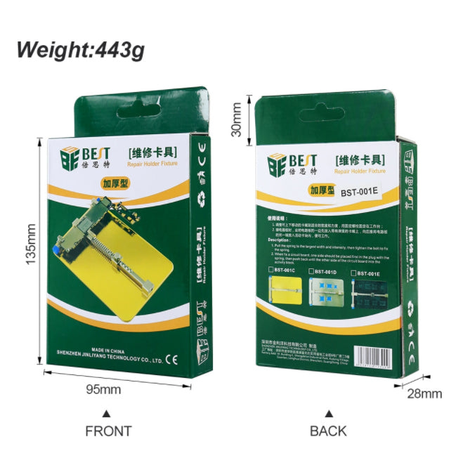 Uniqkart BST-001E Stainless Steel Circuit Board PCB Holder Fixture Work Station for Chip Repair Tools - Black