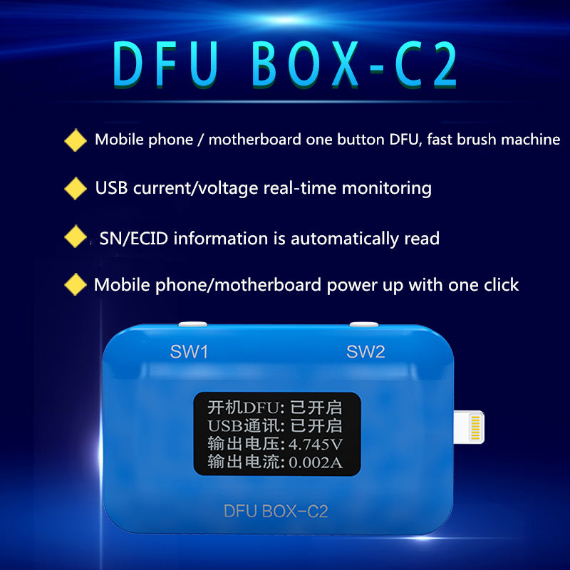 JC-DFU BOX C2 USB Reboot Phone Restoring Motherboard Rebooting IOS Restore