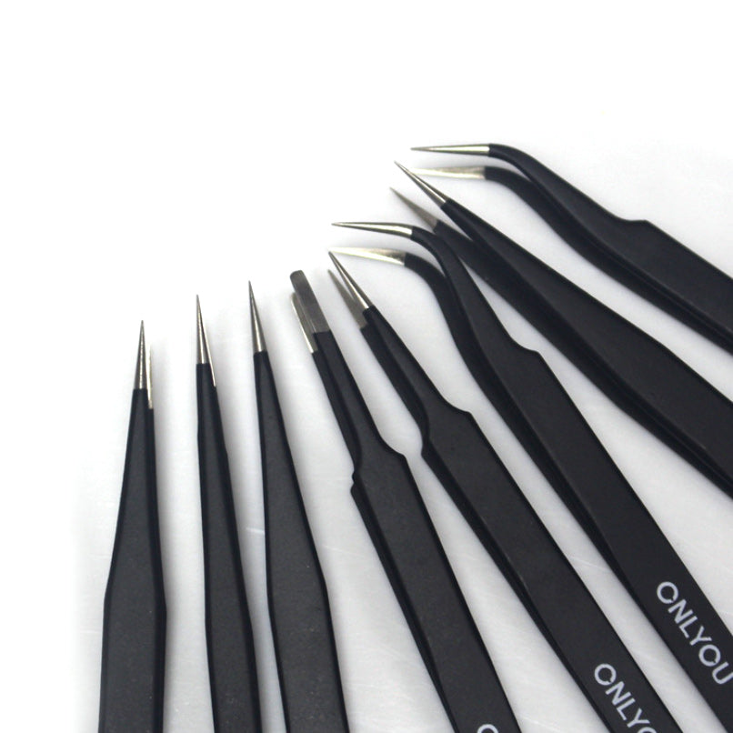 8Pcs/Set ONLYOU Anti-static Stainless Steel High Precision Profession Tweezers