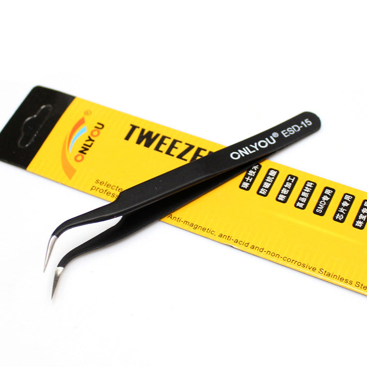 8Pcs/Set ONLYOU Anti-static Stainless Steel High Precision Profession Tweezers