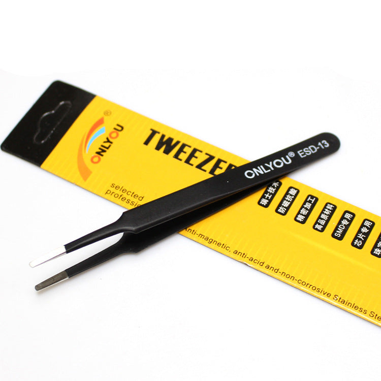 Anti-static Stainless Steel Precise Tweezers Maintenance Tools - ESD-13