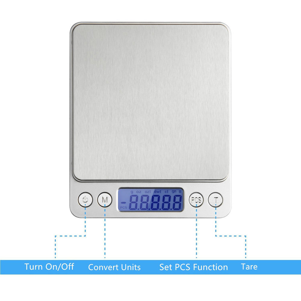 500g/0.01g High Precision Pocket Jewelry Electronic Kitchen Food Scale