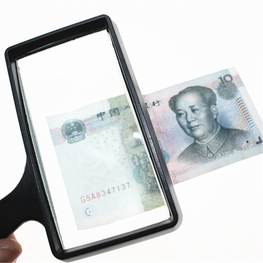 5X Handheld Reading Magnifying Glass Newspapers Books Jewelry Magnifier - Black