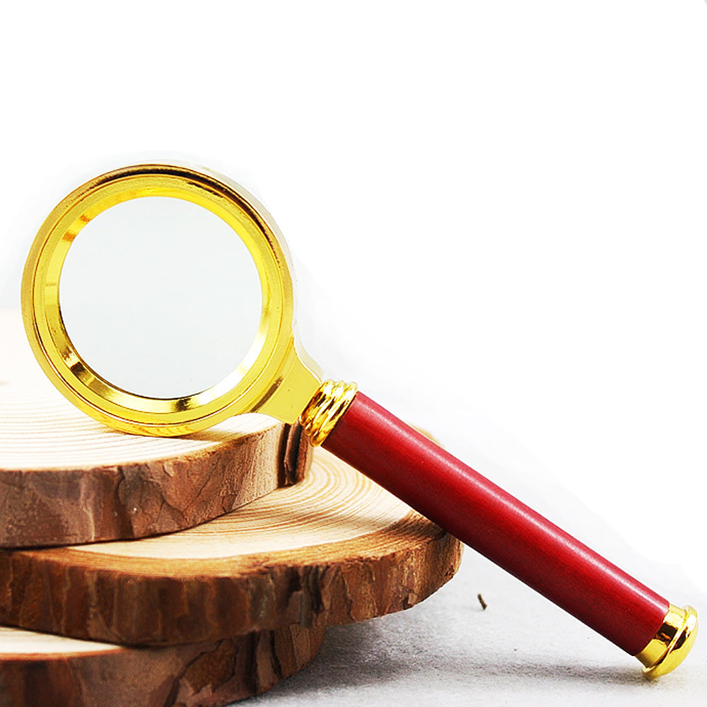 8X 36mm Rosewood Handheld Reading Magnifier Magnifying Glass