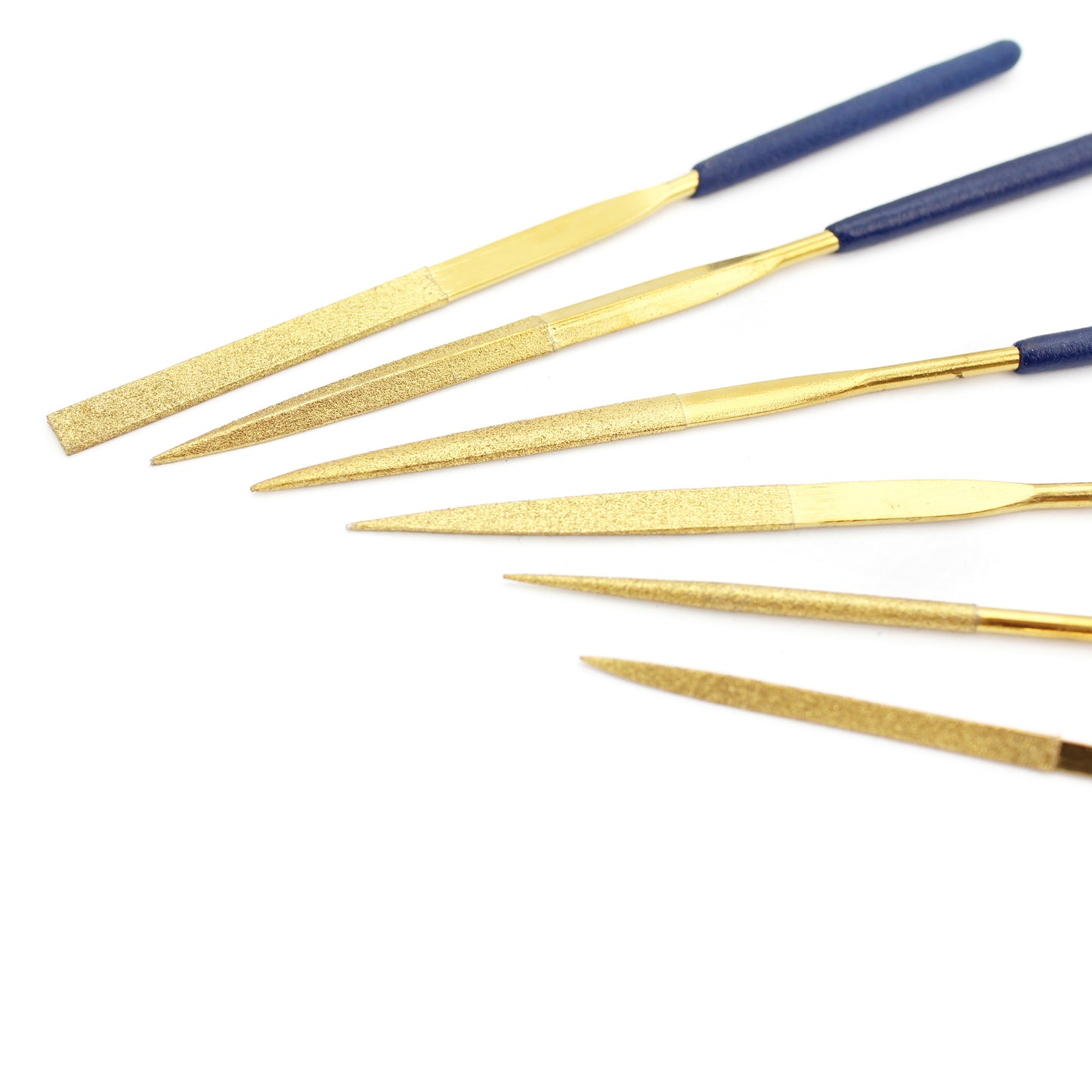 10-in-1 Gold Color Electroplating Needle File Precision Tool Set