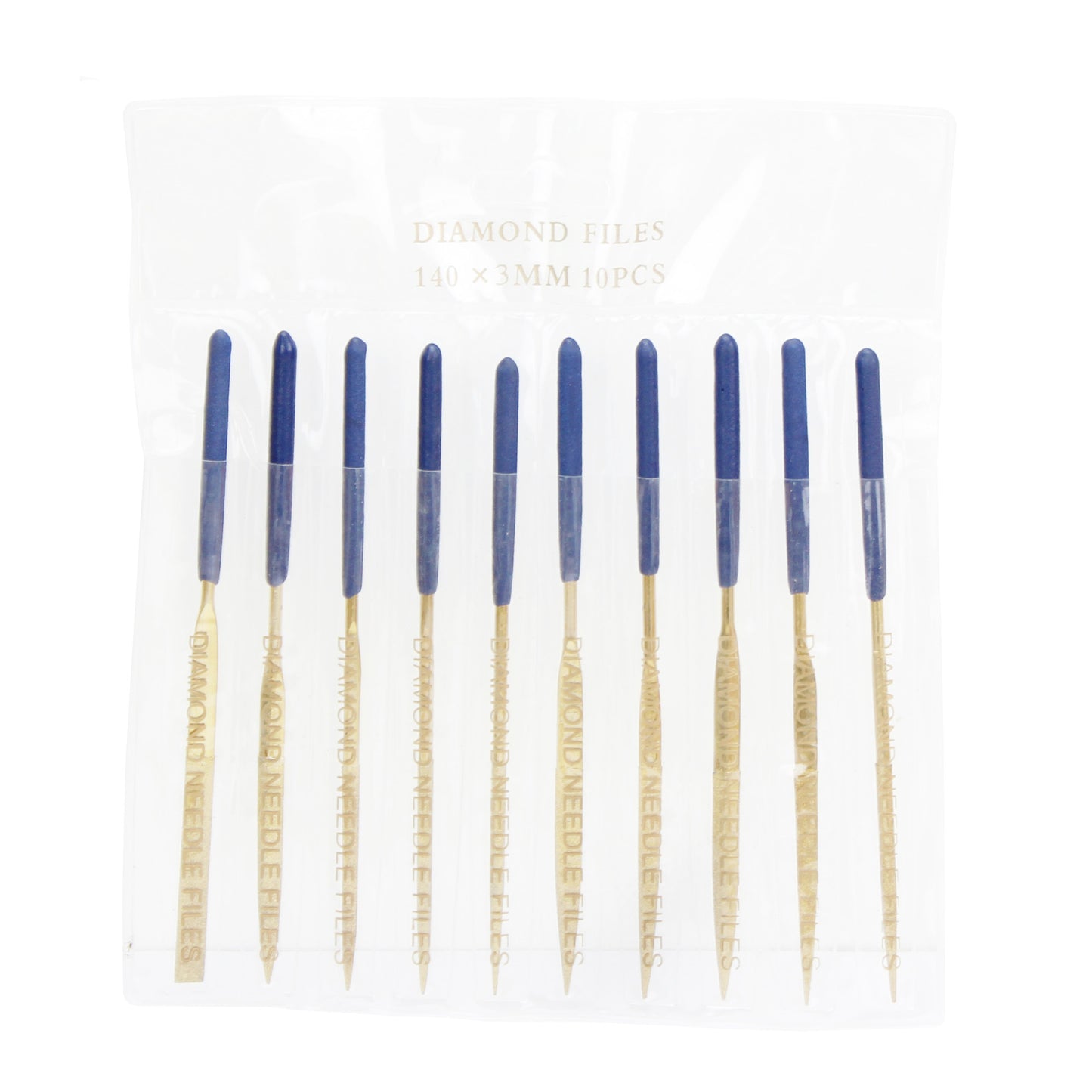 10-in-1 Gold Color Electroplating Needle File Precision Tool Set