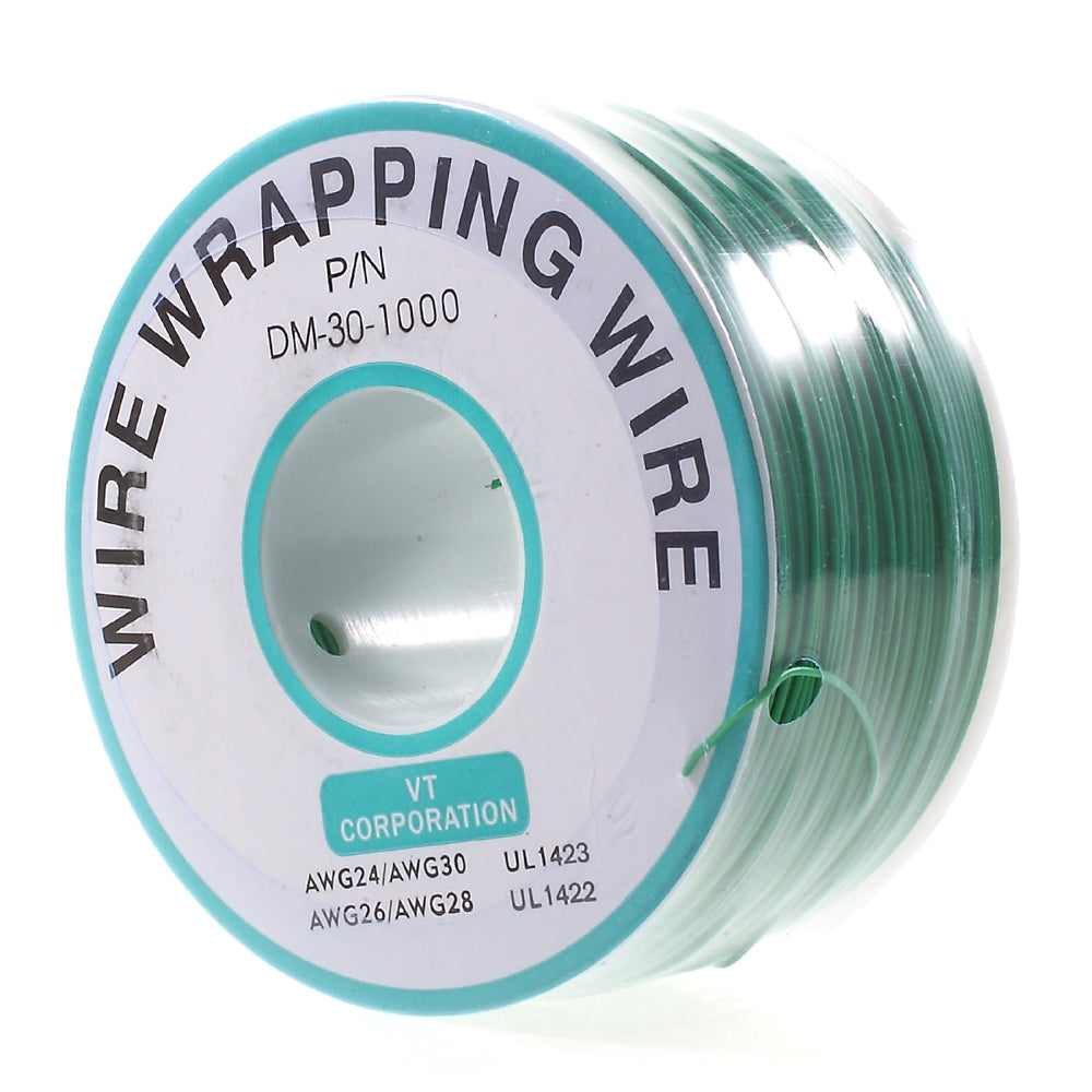 280M Tin Plated Copper Wire Wrapping 30AWG Cable - Green