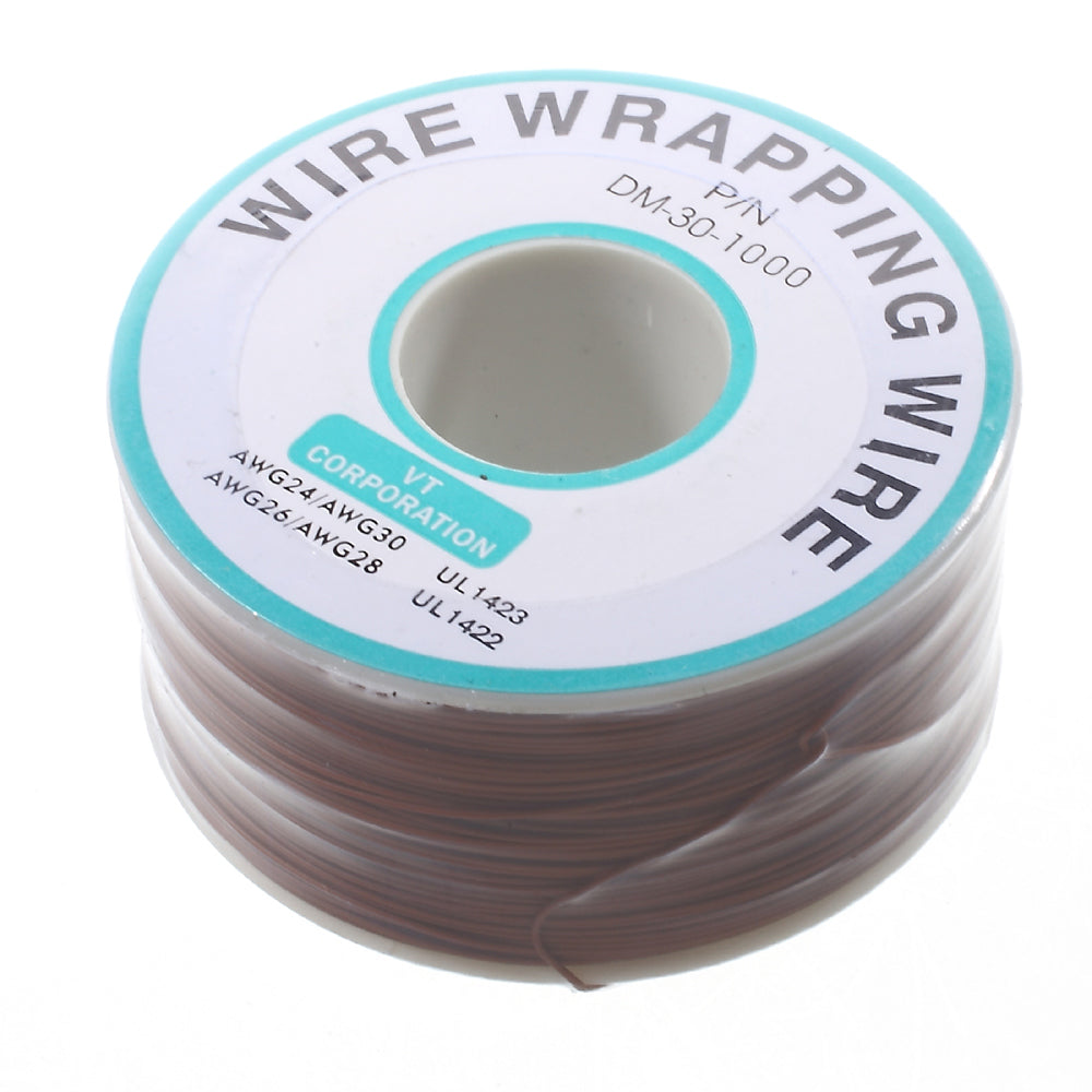 280m Long Electric Wire Tin Plated Copper Wire Wrapping 30AWG Cable - Coffee