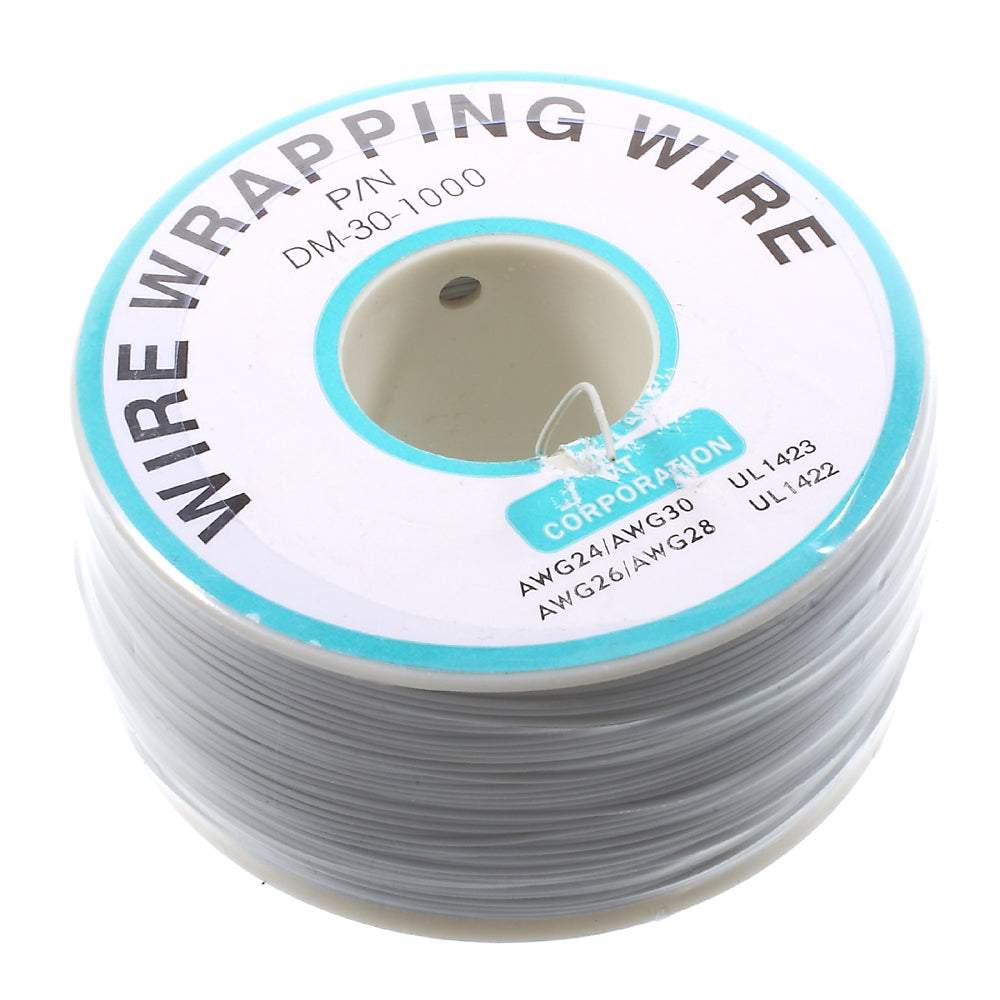 280M Long Electric Wire, Winding Wire 30AWG Fine Line - Grey