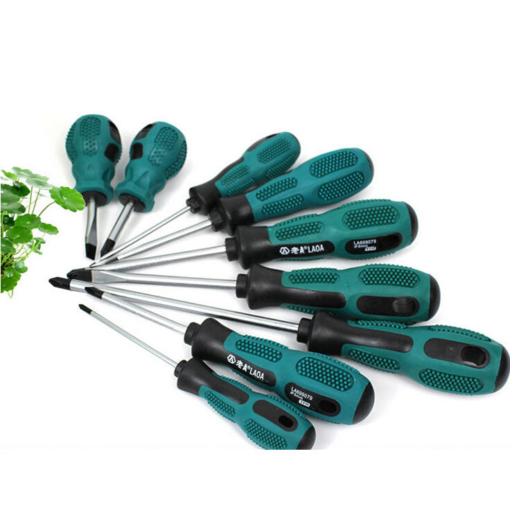 LAOA 9Pcs/Set Chrome Vanadium Steel Philips and Slotted Screwdriver Set