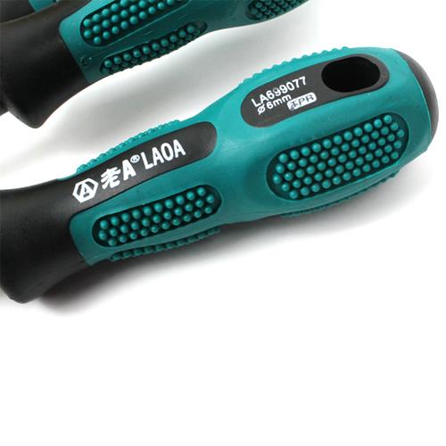 LAOA 6Pcs/Set Chrome Vanadium Steel Philips and Slotted Screwdriver Set