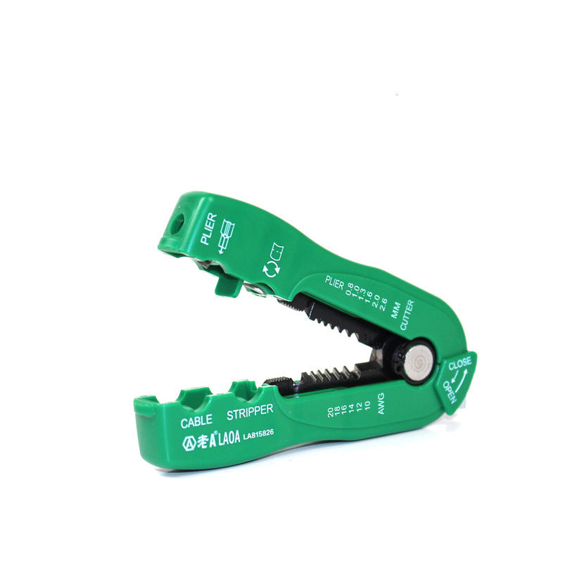 LAOA Multi-functional Cable Stripper AWG Wire Cutter Plier - Green