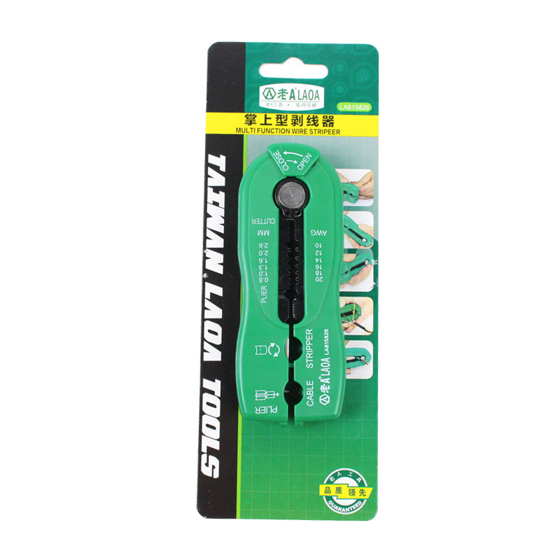 LAOA Multi-functional Cable Stripper AWG Wire Cutter Plier - Green