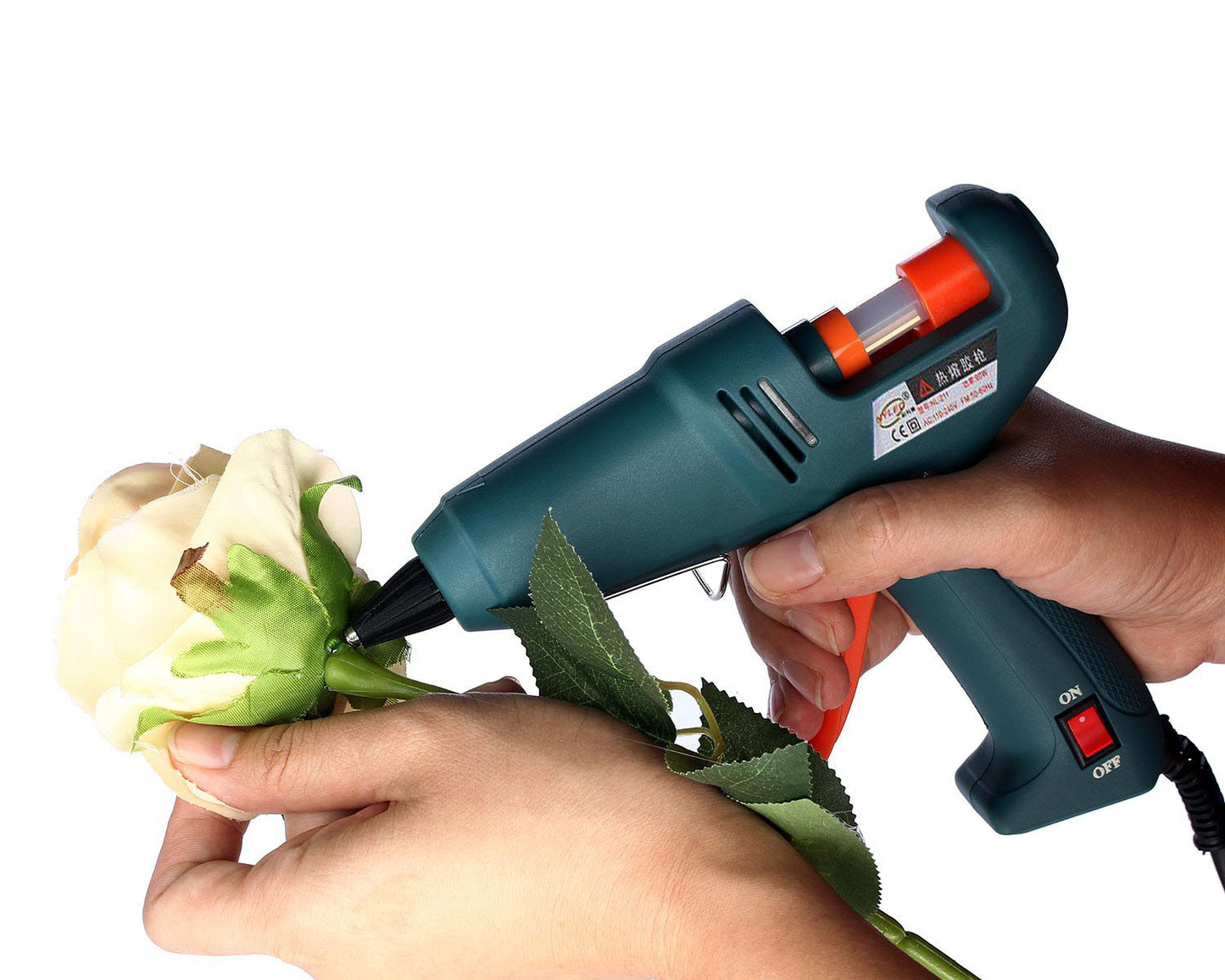 60 Watt Hot Melt Glue Gun for Arts and Crafts, Sealing and Quick Repairs (CE/RoHS) - EU Plug
