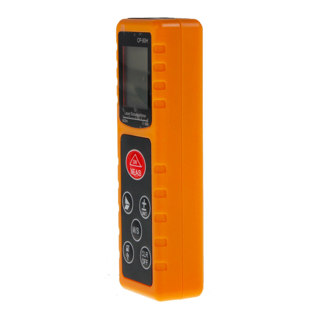 CP-80H 80M Handheld Digital Laser Distance Meter Measure Test Tool for Construction Industries - Yellow