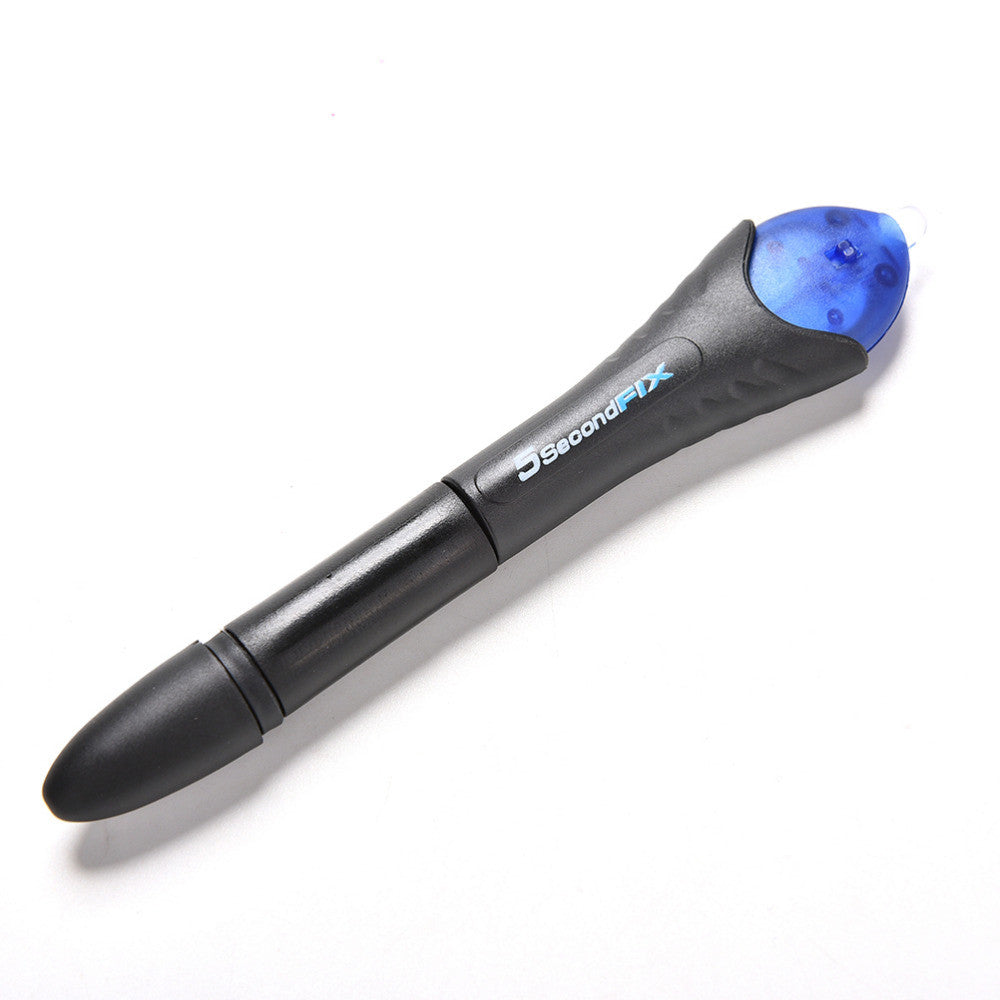 5 Second Fix UV Light Repair Tool with Glue Super Powered Liquid Plastic Welding Compound - Blue