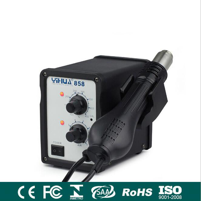 Uniqkart 858 SMD Rework Solder Station Hot Air Blower Heat Gun - 220V / EU Plug