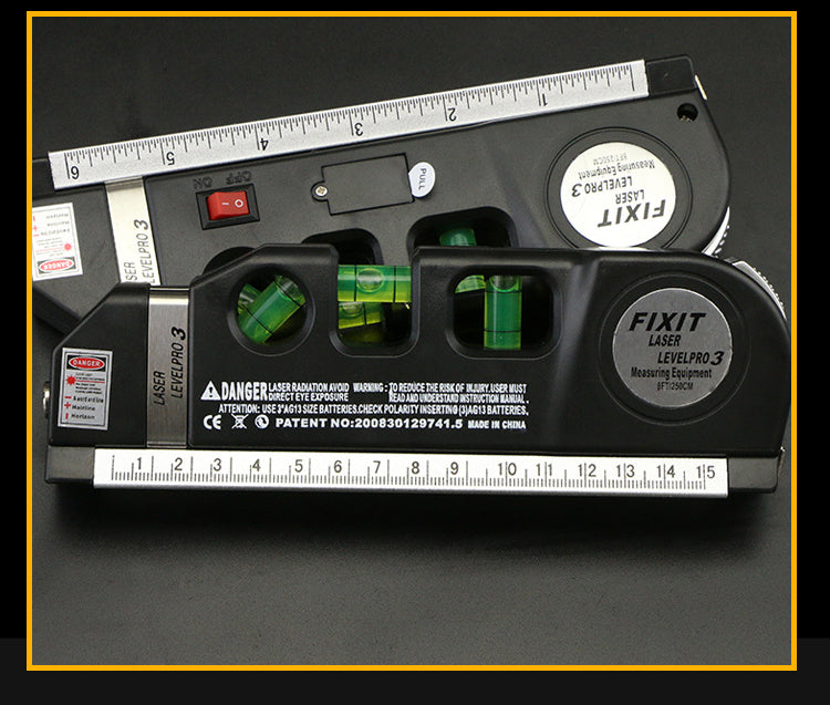 Multipurpose Laser Level Laser Measure Line 8ft Measure Tape Ruler Adjusted Standard and Metric Ruler