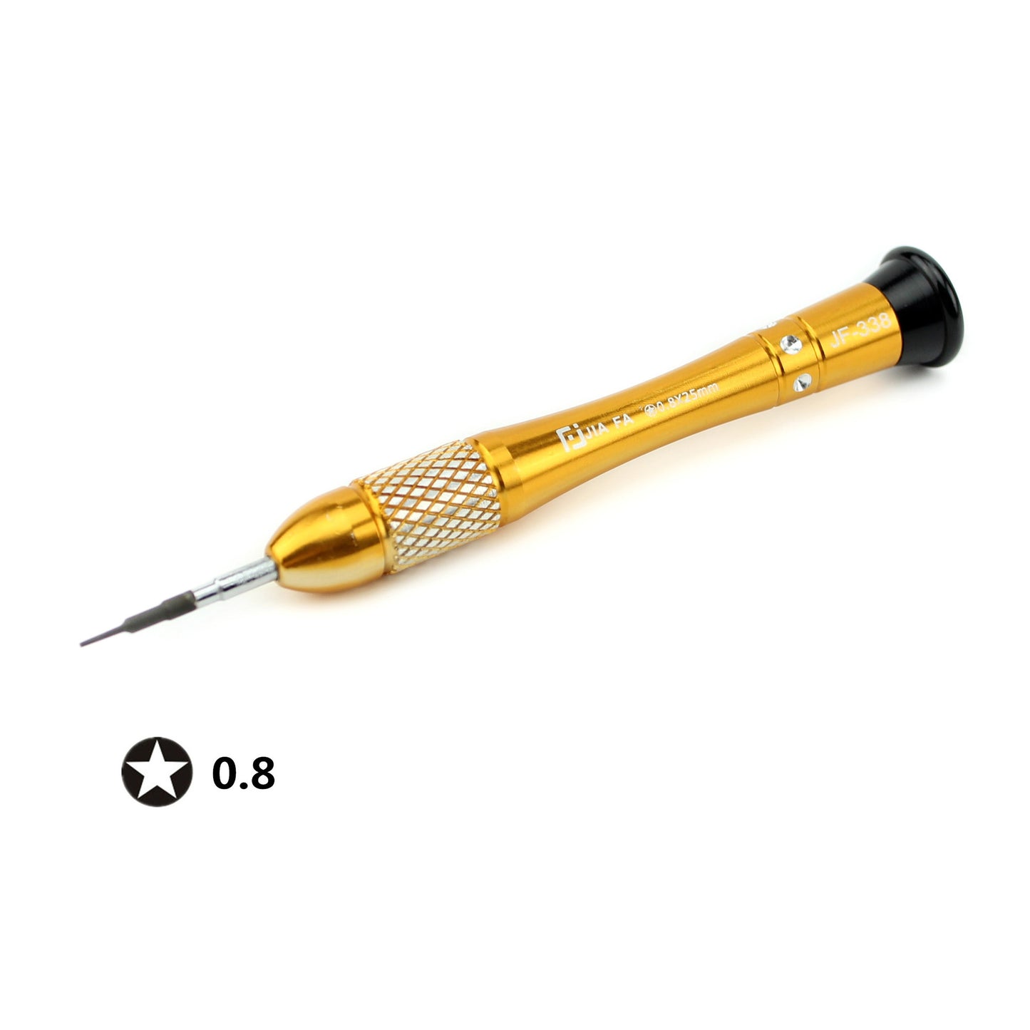 Non-slip Handle Professional 0.8x25mm Pentalobe Screwdriver Repair Tool - Gold Color