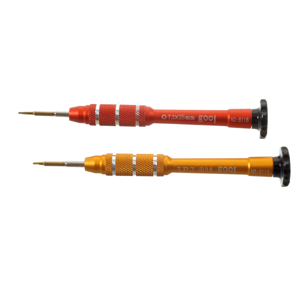 8116 0.6mm Y-type Screwdriver + T2 x 25mm 6 Point Star Screwdriver Opening Repair Tools for iPhone