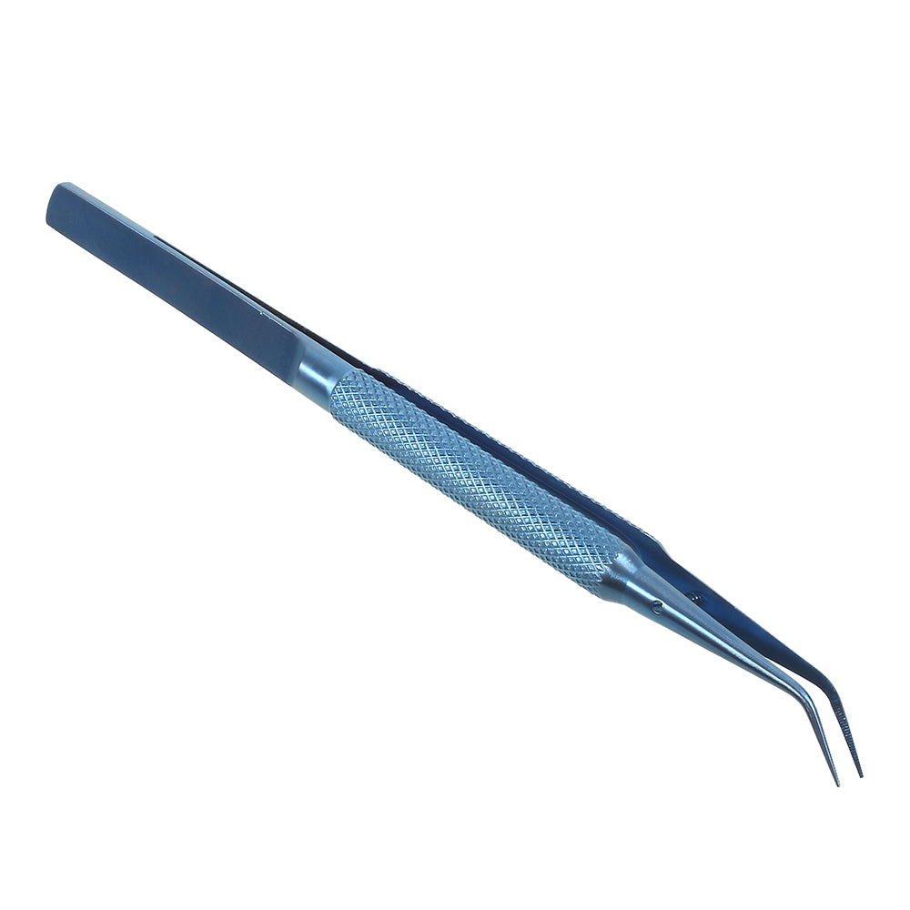 Curved Tip Fingerprint Jump Wire Titanium Alloy Tweezer for Mobile Phone Mainboard Maintenance
