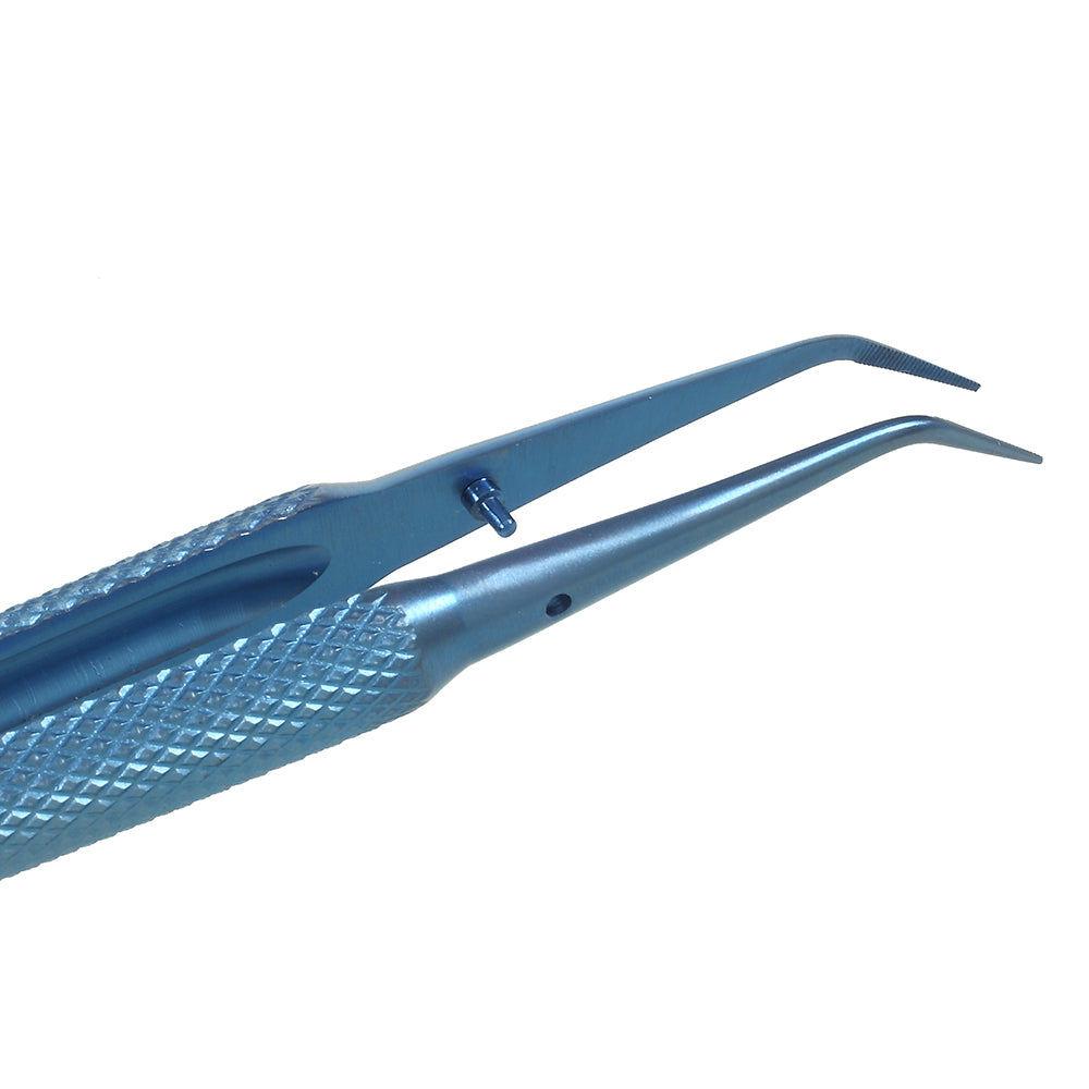 Curved Tip Fingerprint Jump Wire Titanium Alloy Tweezer for Mobile Phone Mainboard Maintenance
