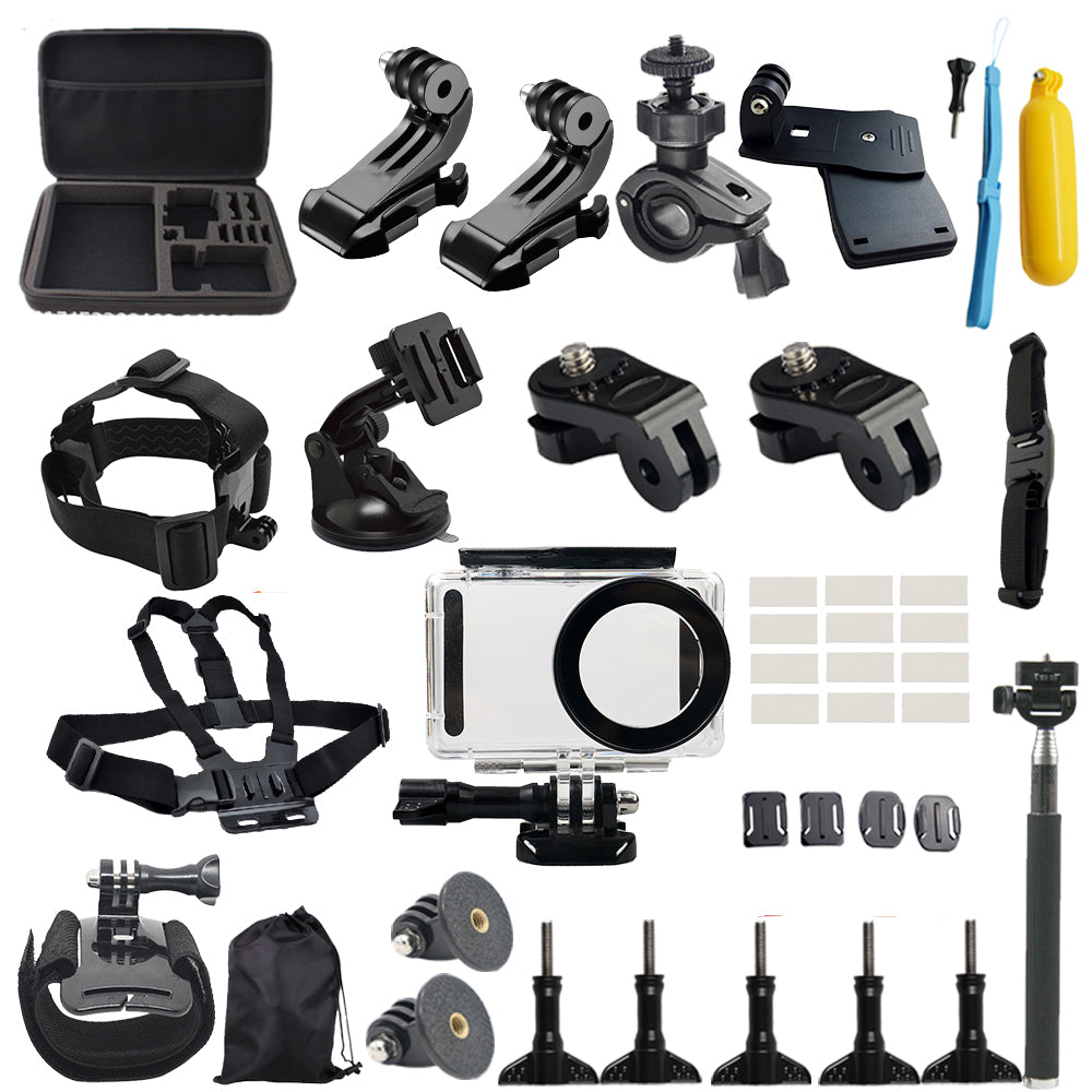 Xiaomi MIJIA 50 in 1 Accessories Kit with Floating Hand Grip, Extendable Self-timer Monopod for Xiaomi Mijia 4K Mini Action Camera