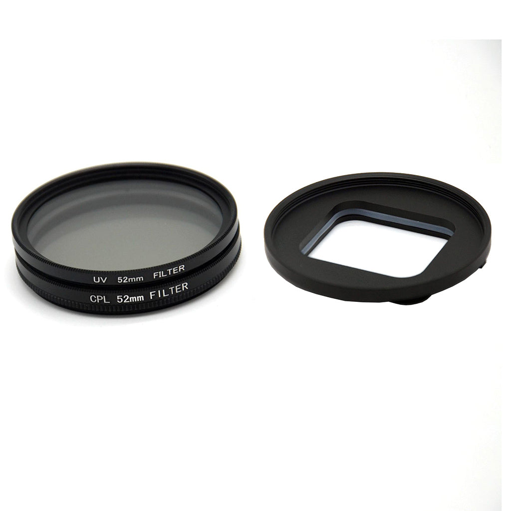 AT746 Professional 52mm UV Filter CPL Filter Multi-coated Lens Filter Kit for Gopro Hero 5/6
