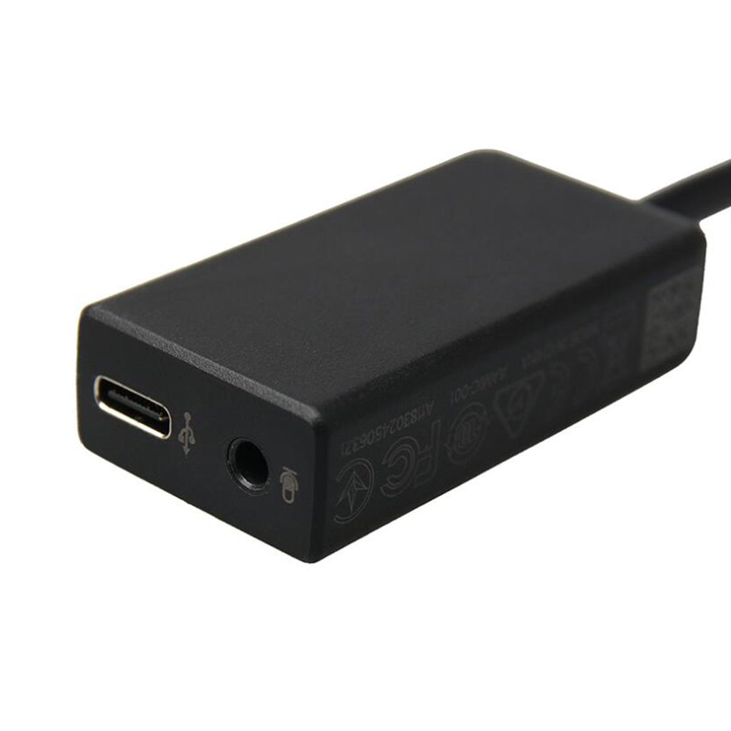 Uniqkart for GoPro Hero 6/5 Type C Male to 3.5mm Audio Microphone + Type C Female Adapter