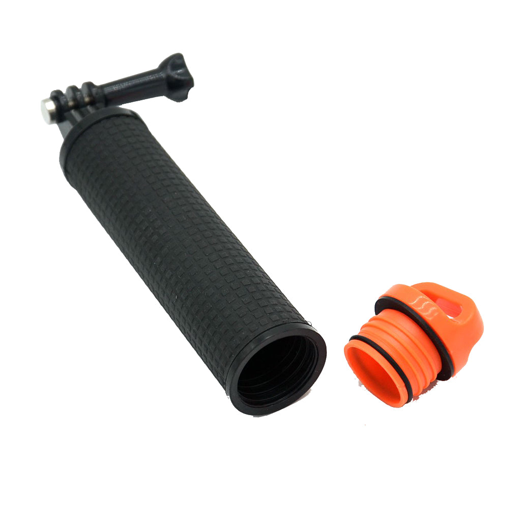 AT718 Floating Camera Handle Grip with Lanyard + Thumb Screw for GoPro Hero 6/5/4/3+/3/2/1 Etc. - Orange