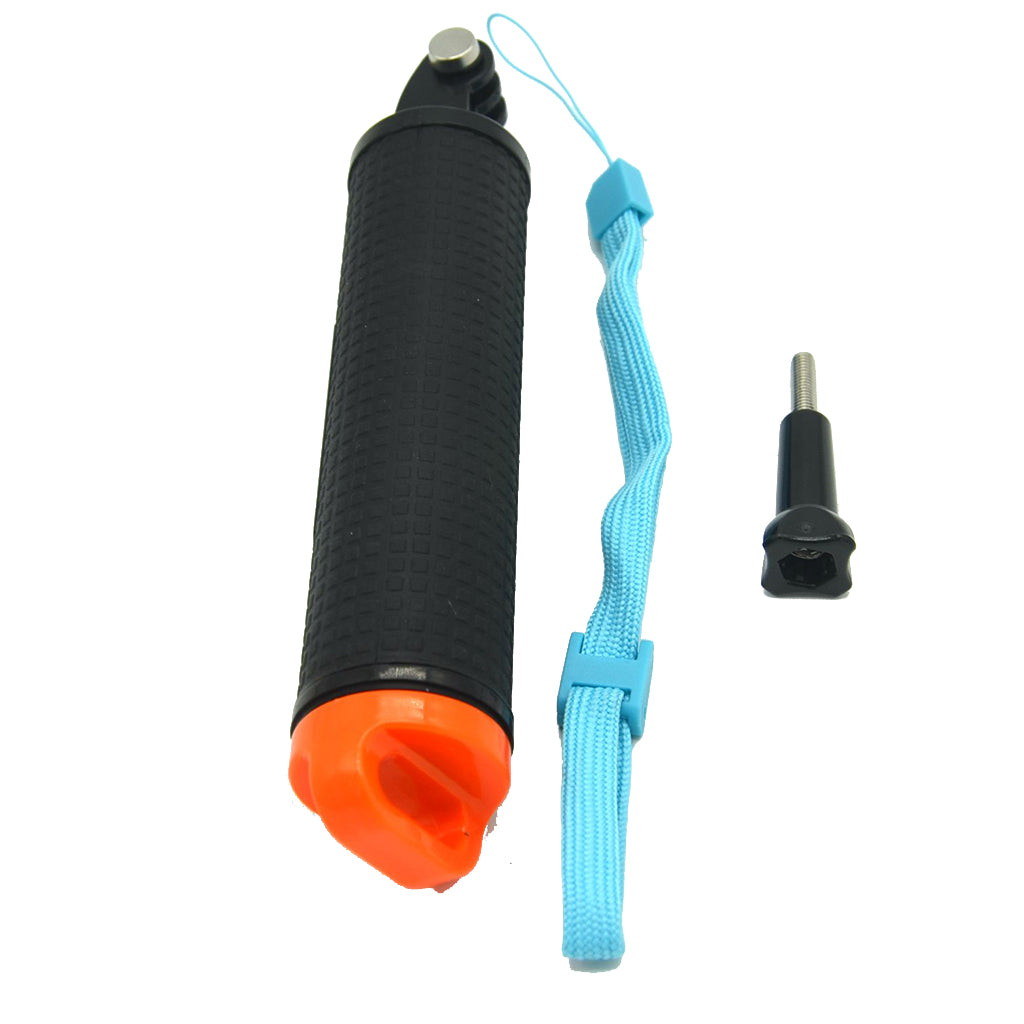AT718 Floating Camera Handle Grip with Lanyard + Thumb Screw for GoPro Hero 6/5/4/3+/3/2/1 Etc. - Orange