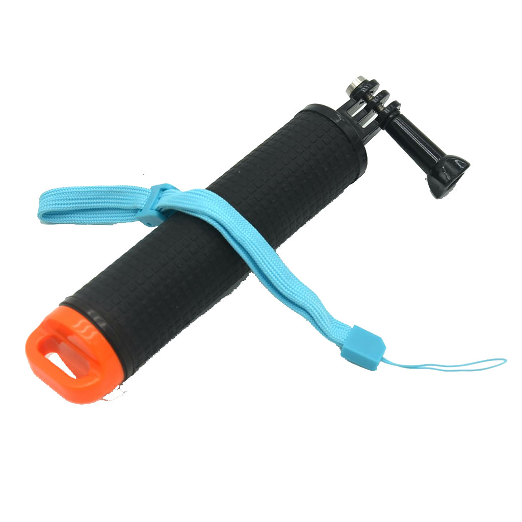 AT718 Floating Camera Handle Grip with Lanyard + Thumb Screw for GoPro Hero 6/5/4/3+/3/2/1 Etc. - Orange