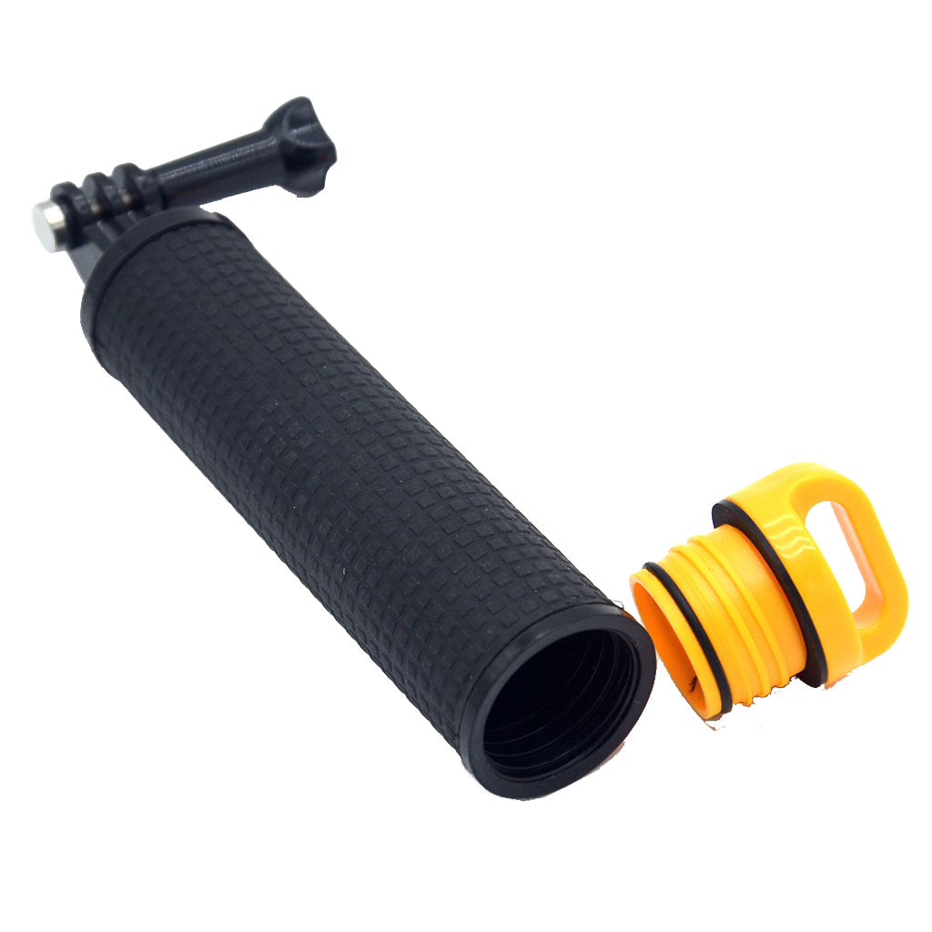 AT718 Lightweight Water Floating Handle Grip with Lanyard + Thumb Screw for GoPro Hero 6/5/4/3+/3/2/1 Etc. - Yellow