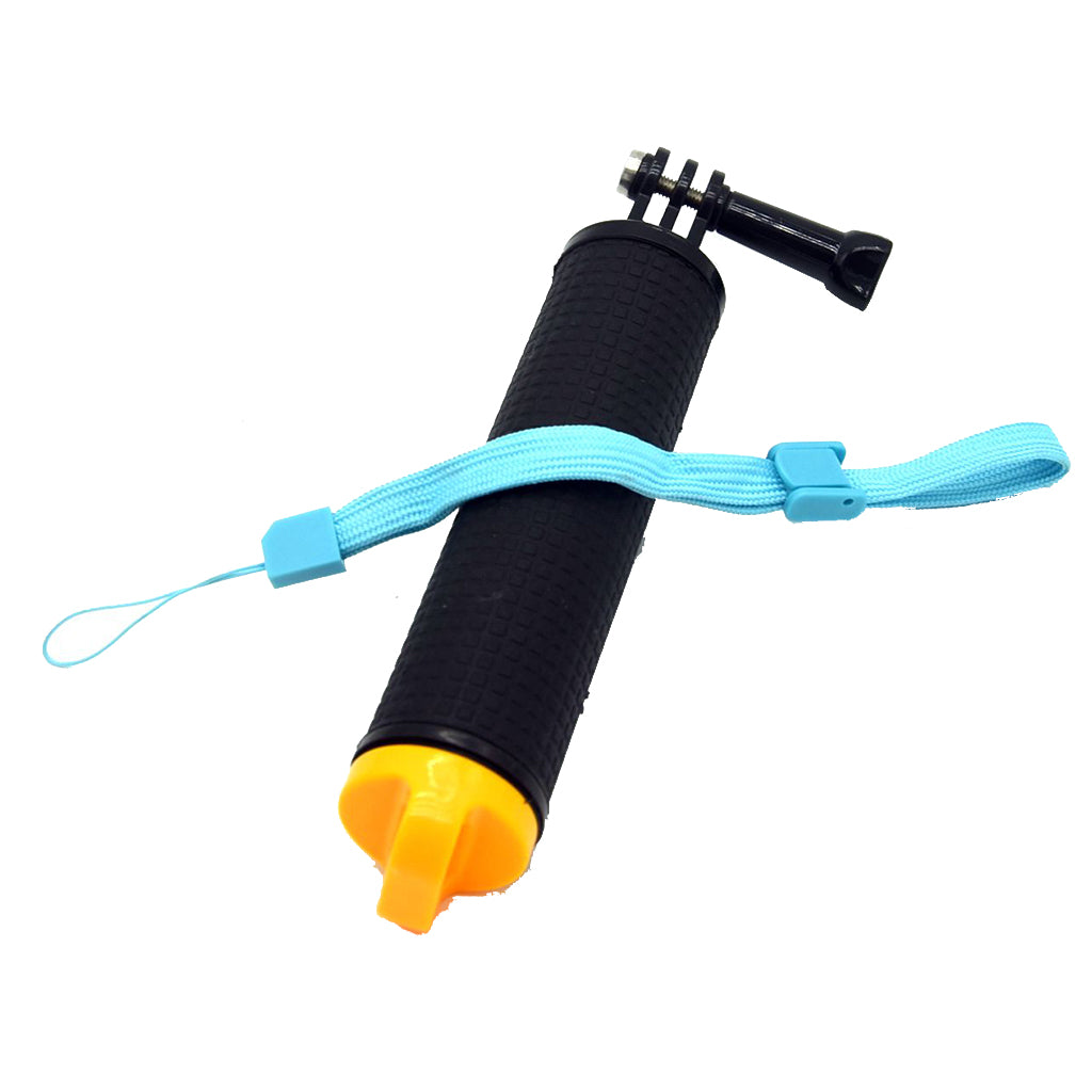 AT718 Lightweight Water Floating Handle Grip with Lanyard + Thumb Screw for GoPro Hero 6/5/4/3+/3/2/1 Etc. - Yellow