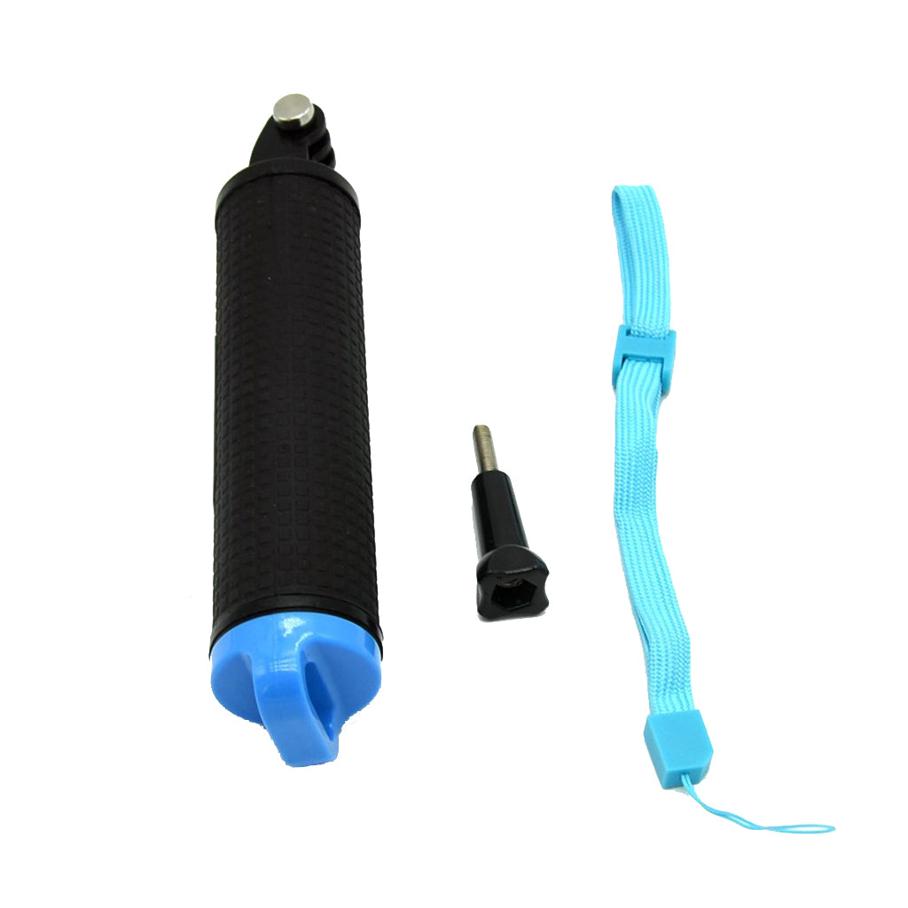 AT718 Floating Bobber Handy Grip with Lanyard + Thumb Screw for GoPro Hero 6/5/4/3+/3/2/1 Etc. - Blue